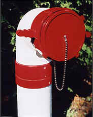Picture of a dry hydrant with a full time inline swivel.
